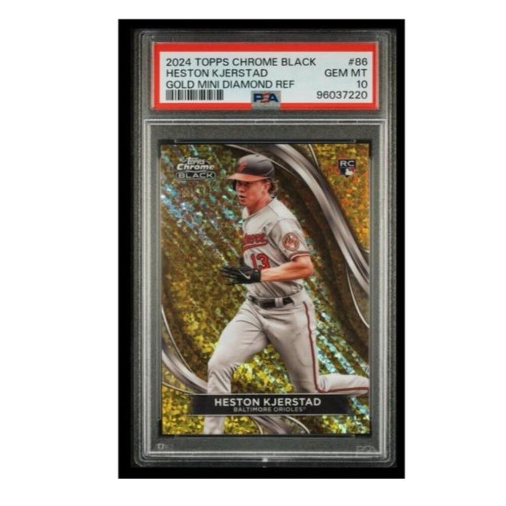 2024 Topps Chrome Black Gold Mini Diamond Refractor Heston Kjerstad /50 PSA 10